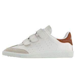 Isabel Marant White and Brown Beth Sneakers, sz 38